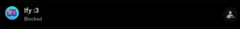 A screenshot showing that I blocked Matheus