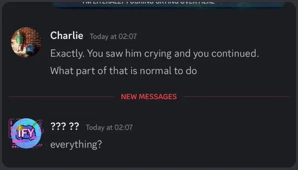 Matheus saying that everything he did was normal